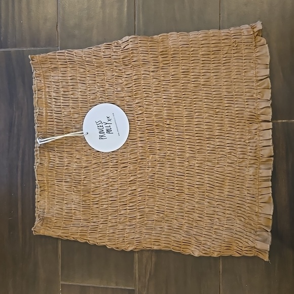 Princess Polly Tan Ruffled Skirt NWT Sz Us 6 - Picture 7 of 8